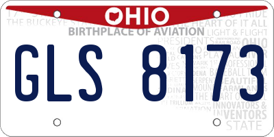 OH license plate GLS8173