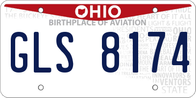 OH license plate GLS8174