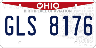 OH license plate GLS8176