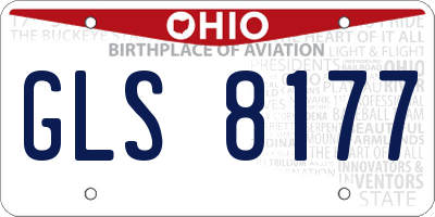 OH license plate GLS8177