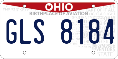 OH license plate GLS8184