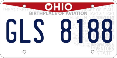 OH license plate GLS8188