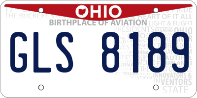 OH license plate GLS8189