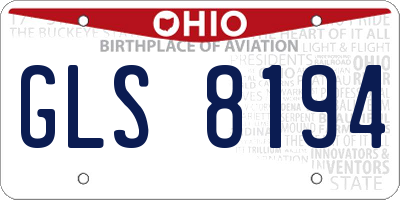 OH license plate GLS8194