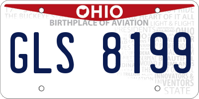 OH license plate GLS8199