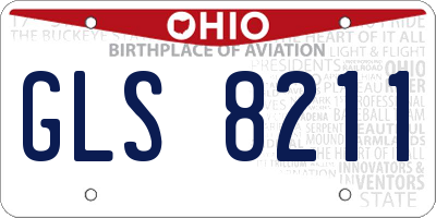 OH license plate GLS8211