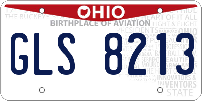 OH license plate GLS8213