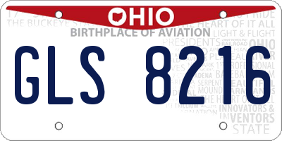 OH license plate GLS8216