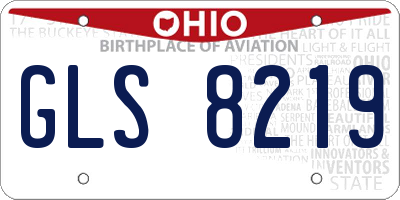 OH license plate GLS8219
