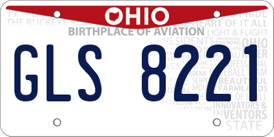 OH license plate GLS8221