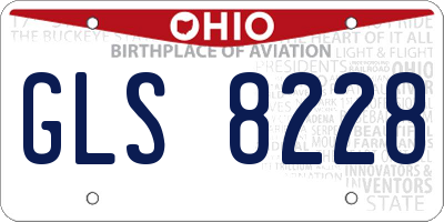 OH license plate GLS8228