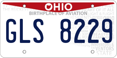 OH license plate GLS8229