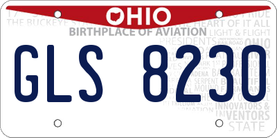 OH license plate GLS8230