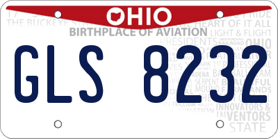 OH license plate GLS8232