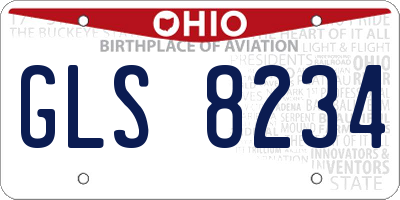 OH license plate GLS8234