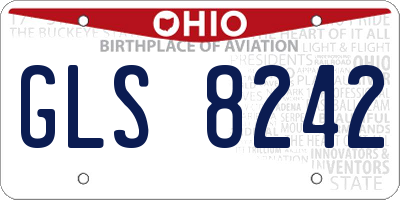 OH license plate GLS8242
