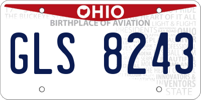 OH license plate GLS8243