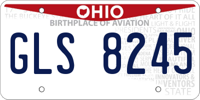 OH license plate GLS8245