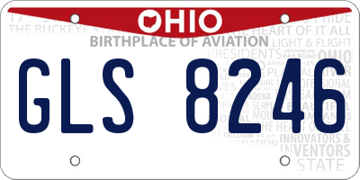 OH license plate GLS8246