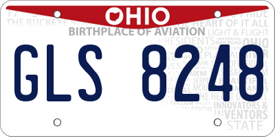OH license plate GLS8248
