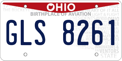 OH license plate GLS8261