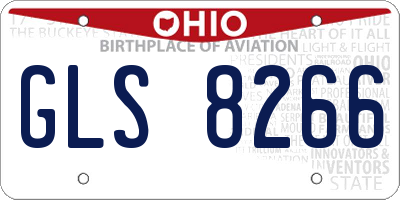 OH license plate GLS8266