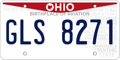 OH license plate GLS8271