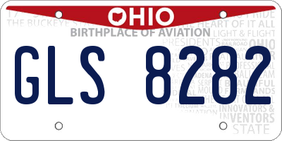 OH license plate GLS8282