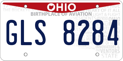 OH license plate GLS8284
