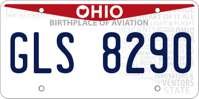 OH license plate GLS8290