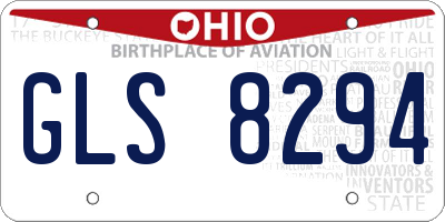 OH license plate GLS8294