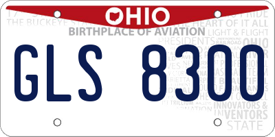 OH license plate GLS8300