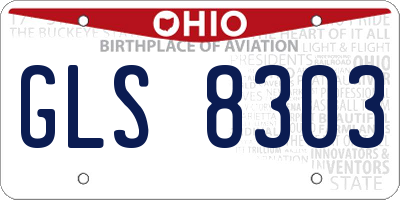 OH license plate GLS8303