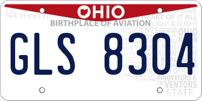 OH license plate GLS8304