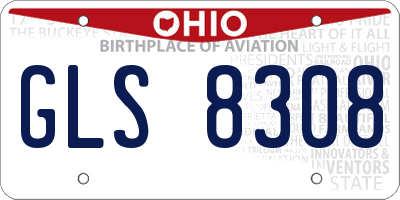 OH license plate GLS8308