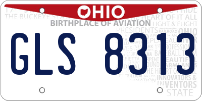 OH license plate GLS8313