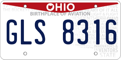 OH license plate GLS8316
