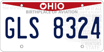 OH license plate GLS8324