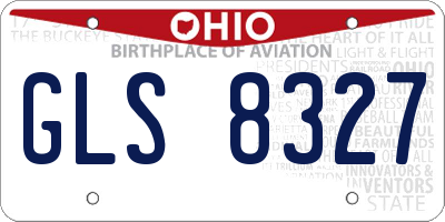 OH license plate GLS8327
