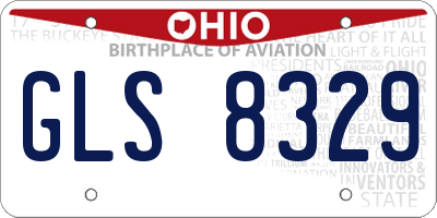 OH license plate GLS8329