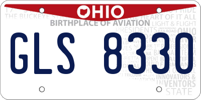 OH license plate GLS8330