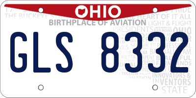 OH license plate GLS8332