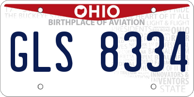 OH license plate GLS8334
