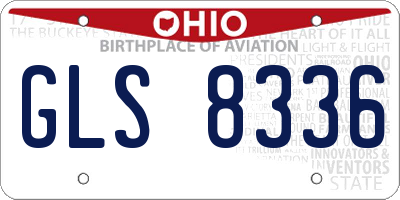 OH license plate GLS8336