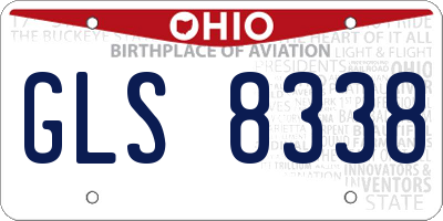OH license plate GLS8338