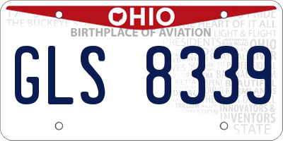 OH license plate GLS8339