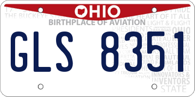 OH license plate GLS8351