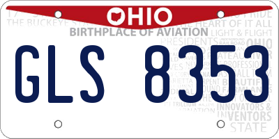 OH license plate GLS8353