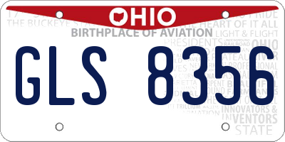 OH license plate GLS8356