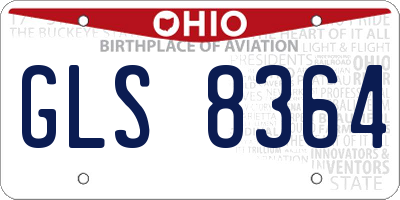 OH license plate GLS8364
